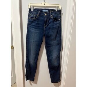 7 For All Mankind Kimmie Crop Jeans Dark Wash b(air) Denim AU8115887A Size 26